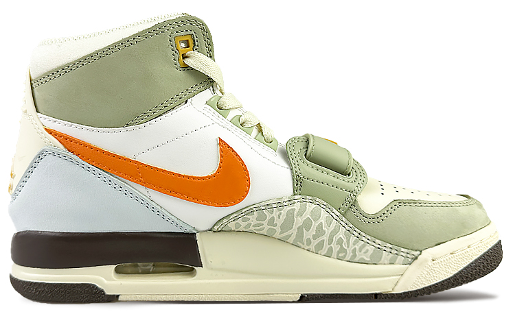Jordan Legacy 312 Cushioned Wear-Resistant Slip-Resistant High-Top Vintage Basketball Shoes Men's Yellow White Green
