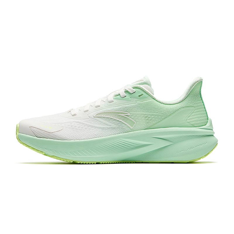 Anta Cushioned Slip-Resistant Breathable Lightweight Height Increasing Low-Top Casual Running Shoes Women's White Green