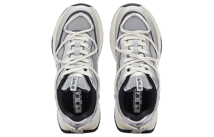 MLB Chunky Runner Wear-Resistant Low-Top Chunky Sneakers Unisex Silver