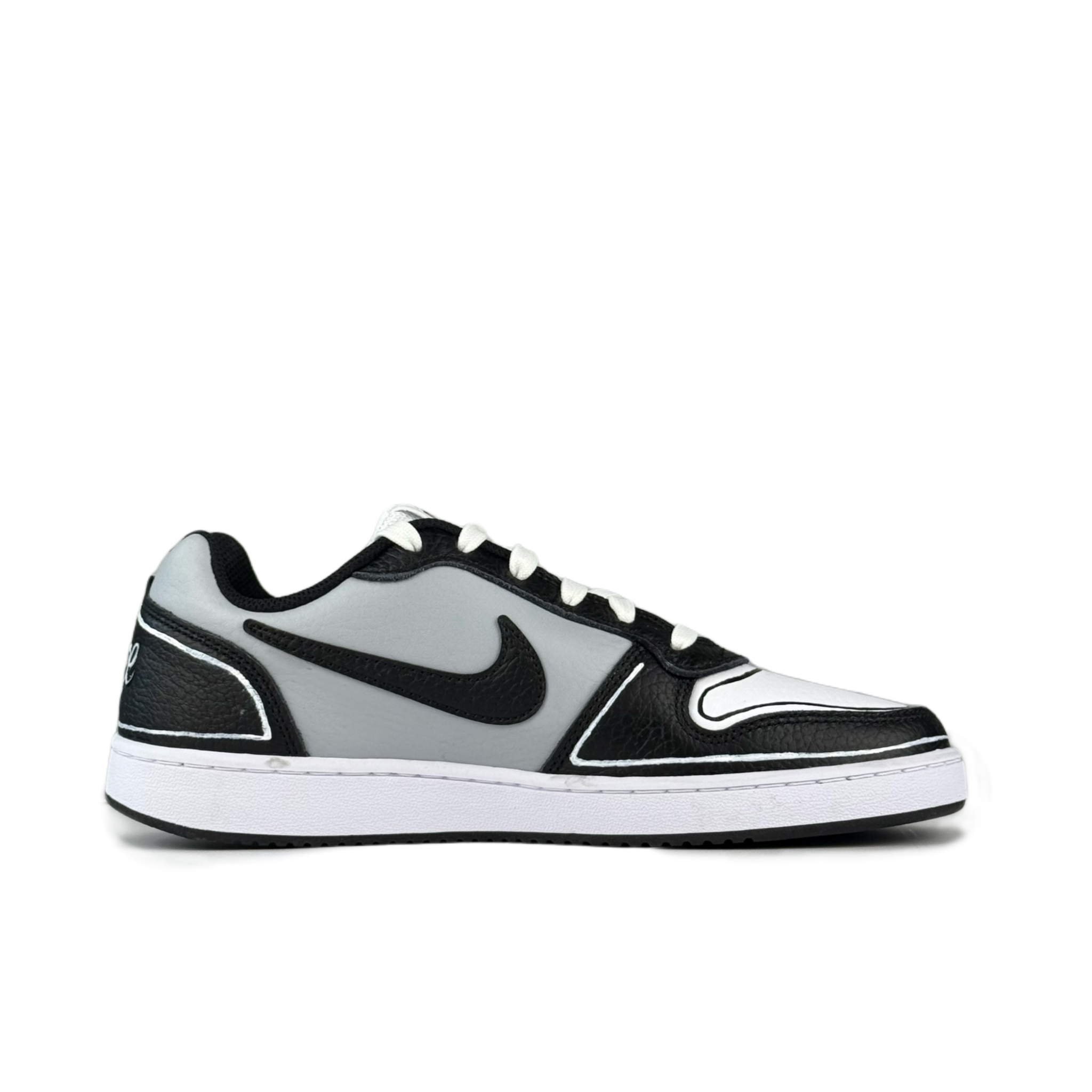 Nike EBERNON Anime Abrasion Resistant Low top Skateboard Shoes Men's Black White