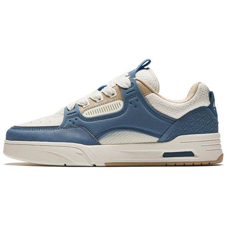 Anta AOJIE Wear-Resistant Height Increasing Low-Top Skateboard Shoes Men's Blue White