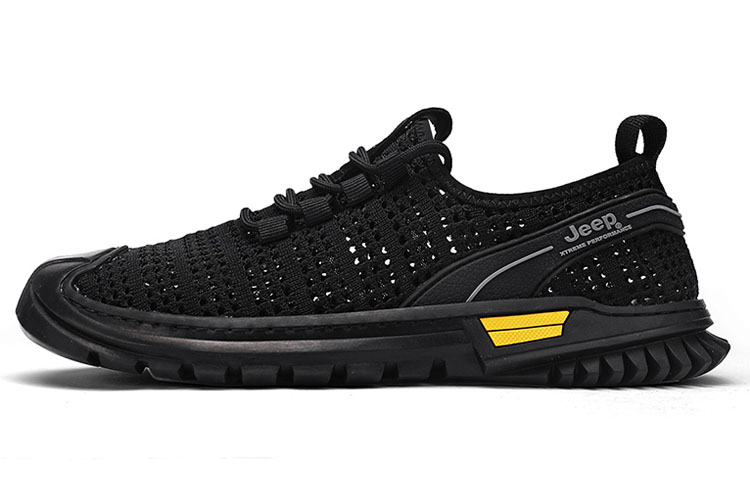 Jeep Breathable Low-Top Sports Casual Shoes Men's Black