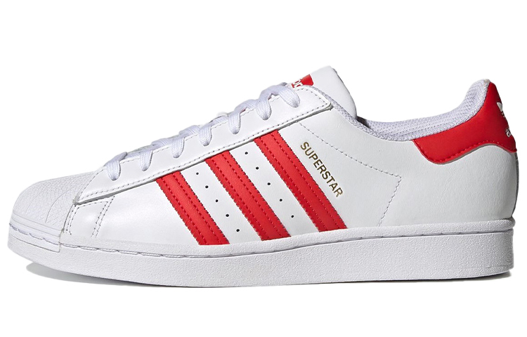 Adidas Superstar White Vivid Red