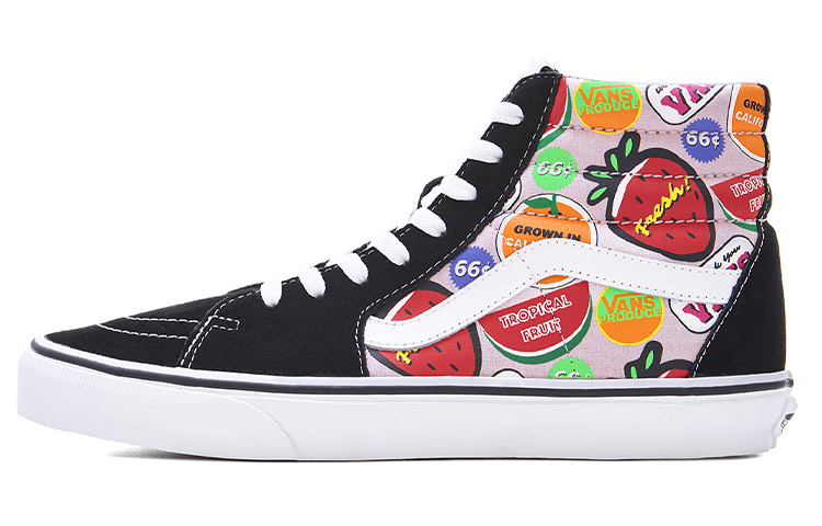 Vans SK8 Hi Black White Strawberry Multi‑Color