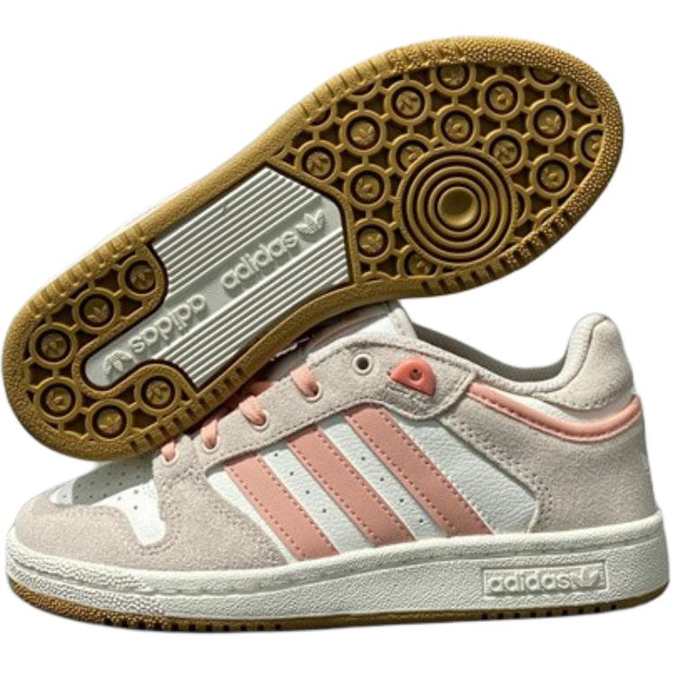 Adidas Originals Anti Slip Wear Resistant Low Top Skateboard Shoes Unisex White Pink