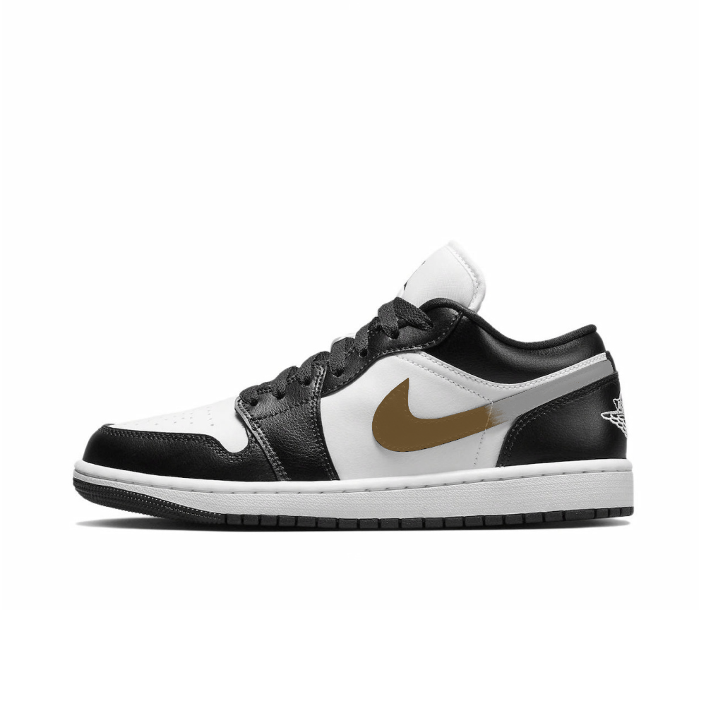 Jordan Air Jordan 1 Cushioning Slip Resistant Low Top Vintage Basketball Shoes Women's White Brown