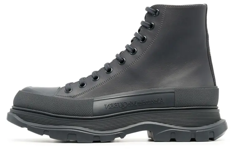 Alexander McQueen Tread Slick Boots Grey