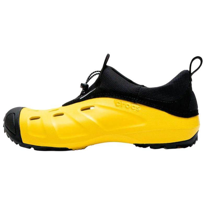 Crocs QUICK TRAIL Low Top Casual Shoes Unisex Black Yellow