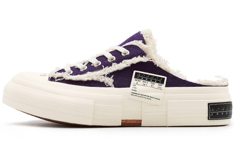 VESSEL G.O.P. Slip On Anti-Slip Wear-Resistant Low-Top Skateboard Shoes Unisex Black Purple