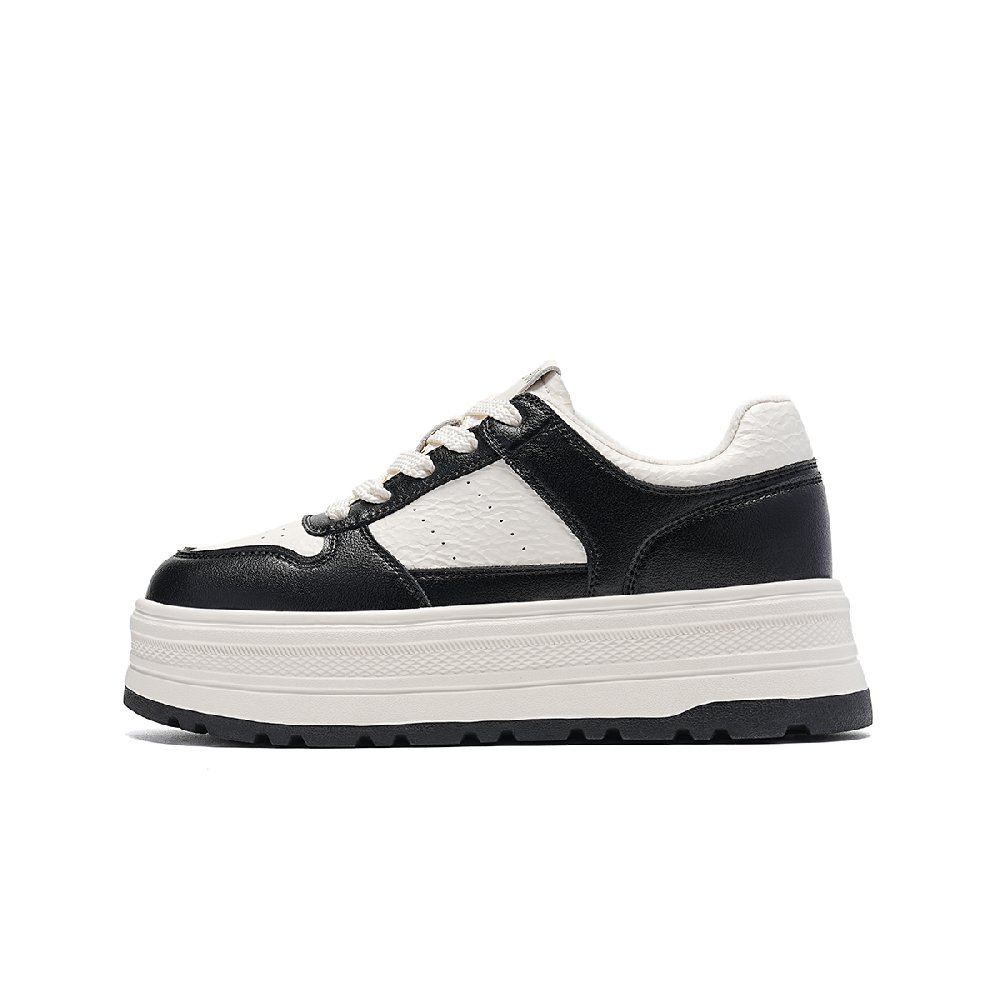 EBLAN Skateboard Shoes Women's Beige Black