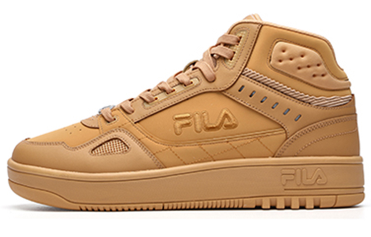 FILA High Top Vintage Basketball Shoes Men's Earth Yellow