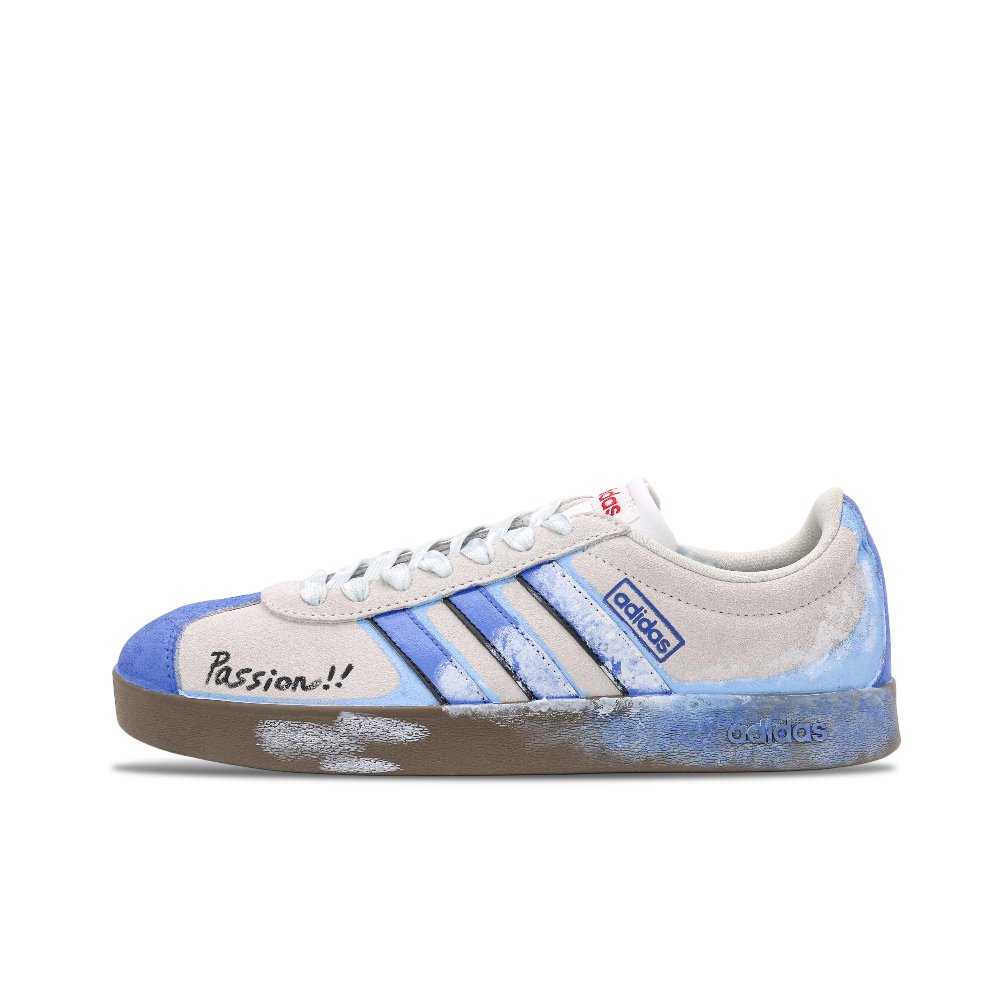 Adidas VL Court 2.0 Skateboard Shoes Unisex Low Top Blue/Gray/White