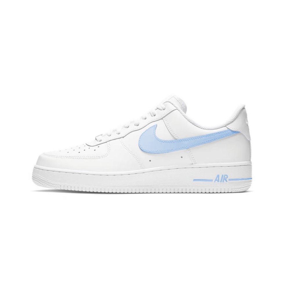 Nike Air Force 1 Anti Slip Wear Resistant Low Top Skateboard Shoes Unisex White Blue