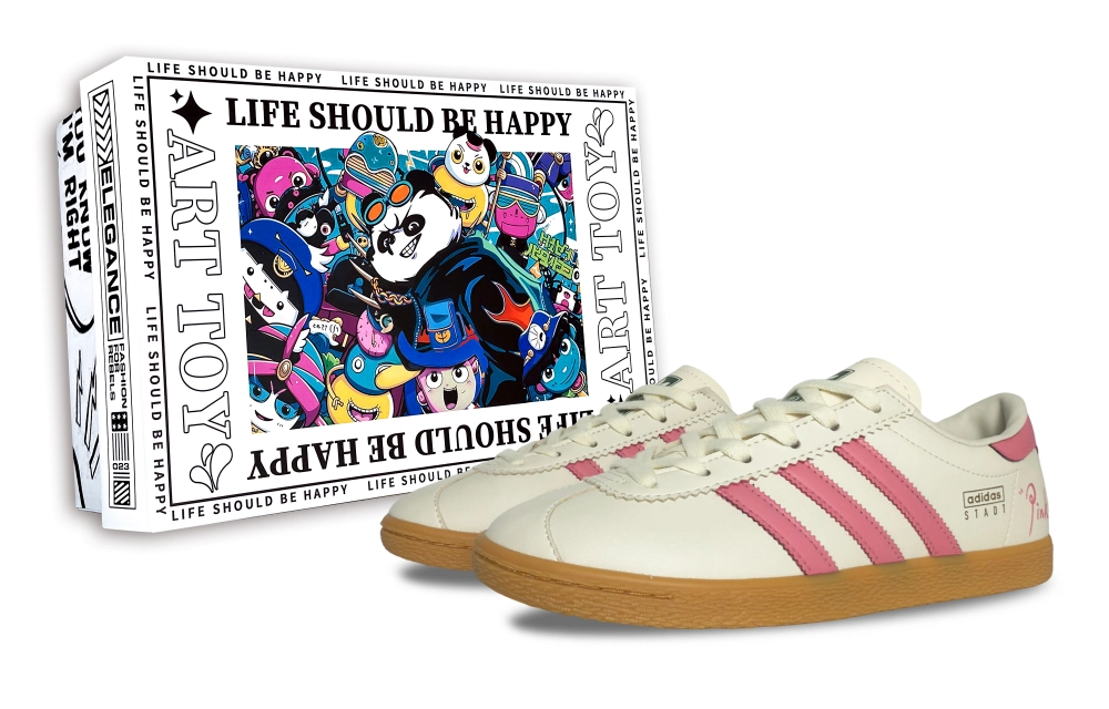 Adidas Originals Stadt Modern, Trendy Toy, Box Abrasion Resistant Low top German Army Trainers Unisex Beige Pink