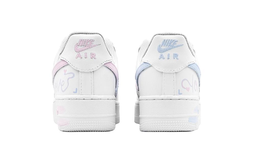 Nike Air Force 1 Air Force 1 Anti-Slip Wear-Resistant Low-Top Skateboard Shoes Unisex White Blue Pink купить в интернет-магазине Yoocart с быстрой доставкой по России.