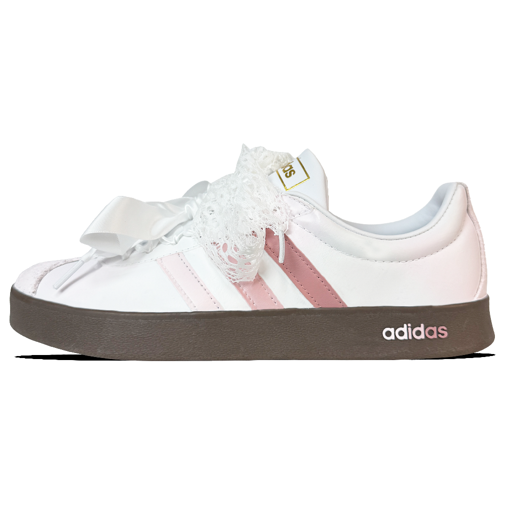 Adidas VL COURT 2.0 Low top Skateboard Shoes Unisex Pink White