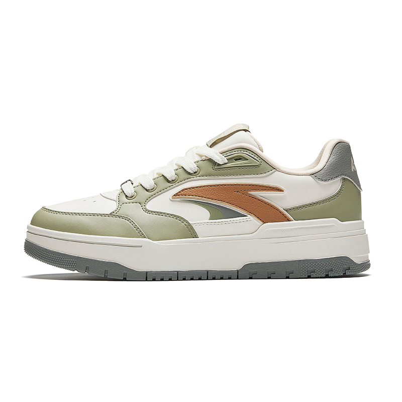 Anta Life Collection Anti-Slip Wear-Resistant Low-Top Skateboard Shoes Men's White Green Brown