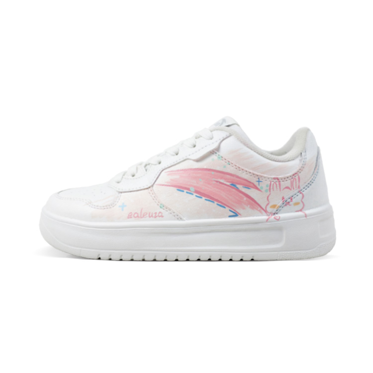Anta Relaxed Anti Slip Wear Resistant Low Top Skateboard Shoes Unisex Pink