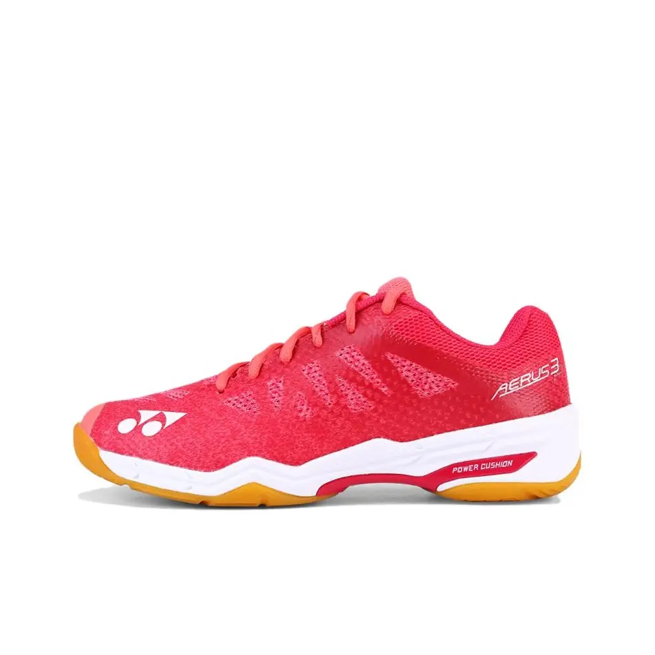 YONEX Shock Absorbers Slip Resistant Low top Badminton Shoes Unisex Rose Red