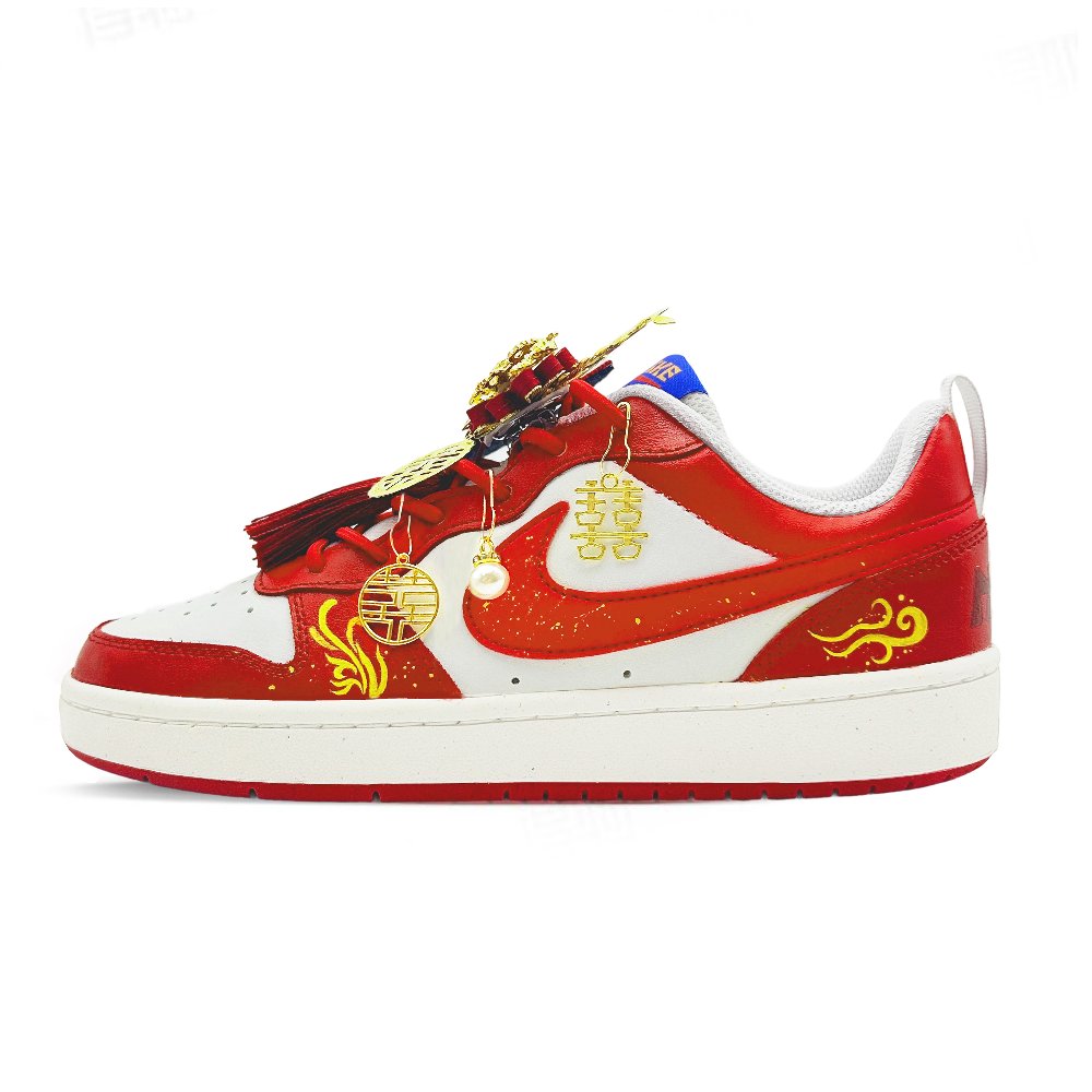 Nike Court Borough Blessed Alliance Low Top Skateboard Shoes Women's Red