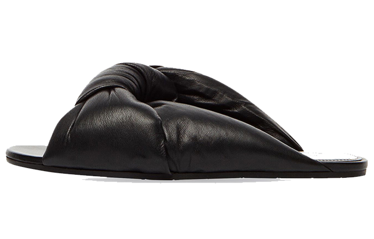 Balenciaga Drapy Flat Sandals 'Black' Women's