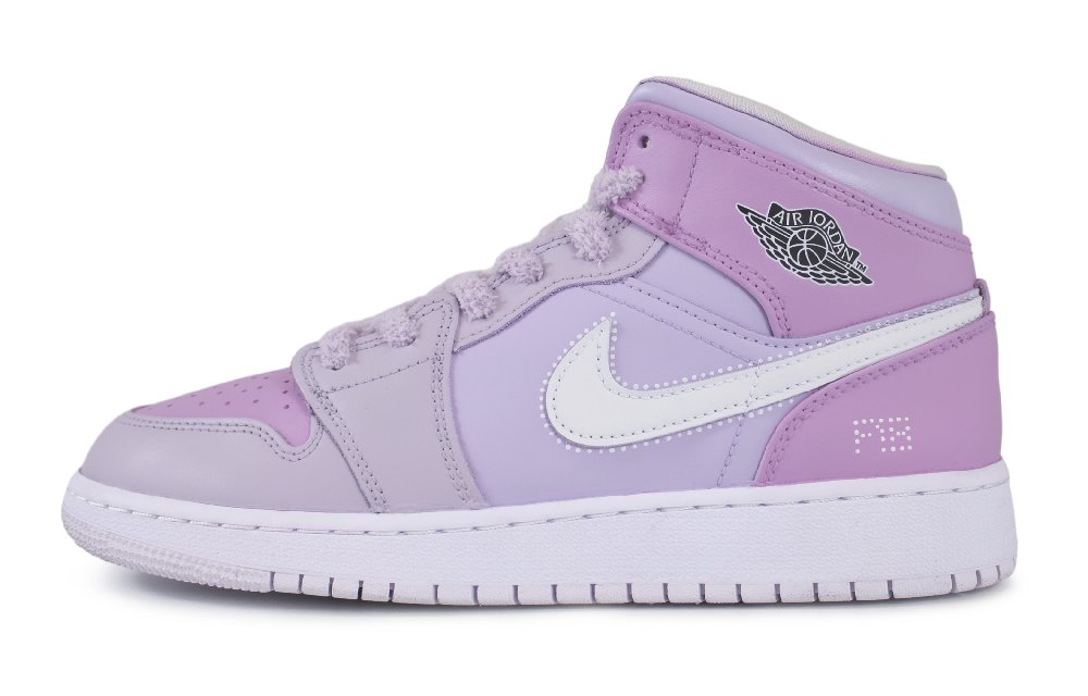 JORDAN Air JORDAN 1 Vintage Basketball Shoes Women's Mid-Top White