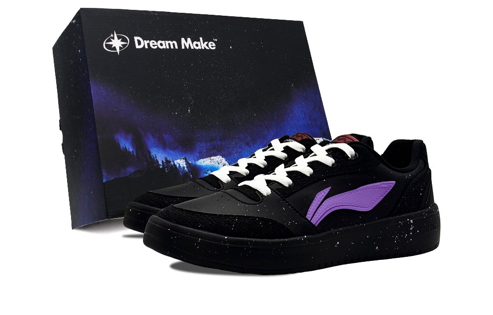 LiNing Abrasion Resistant Balance Low Top Skateboard Shoes Men's Black