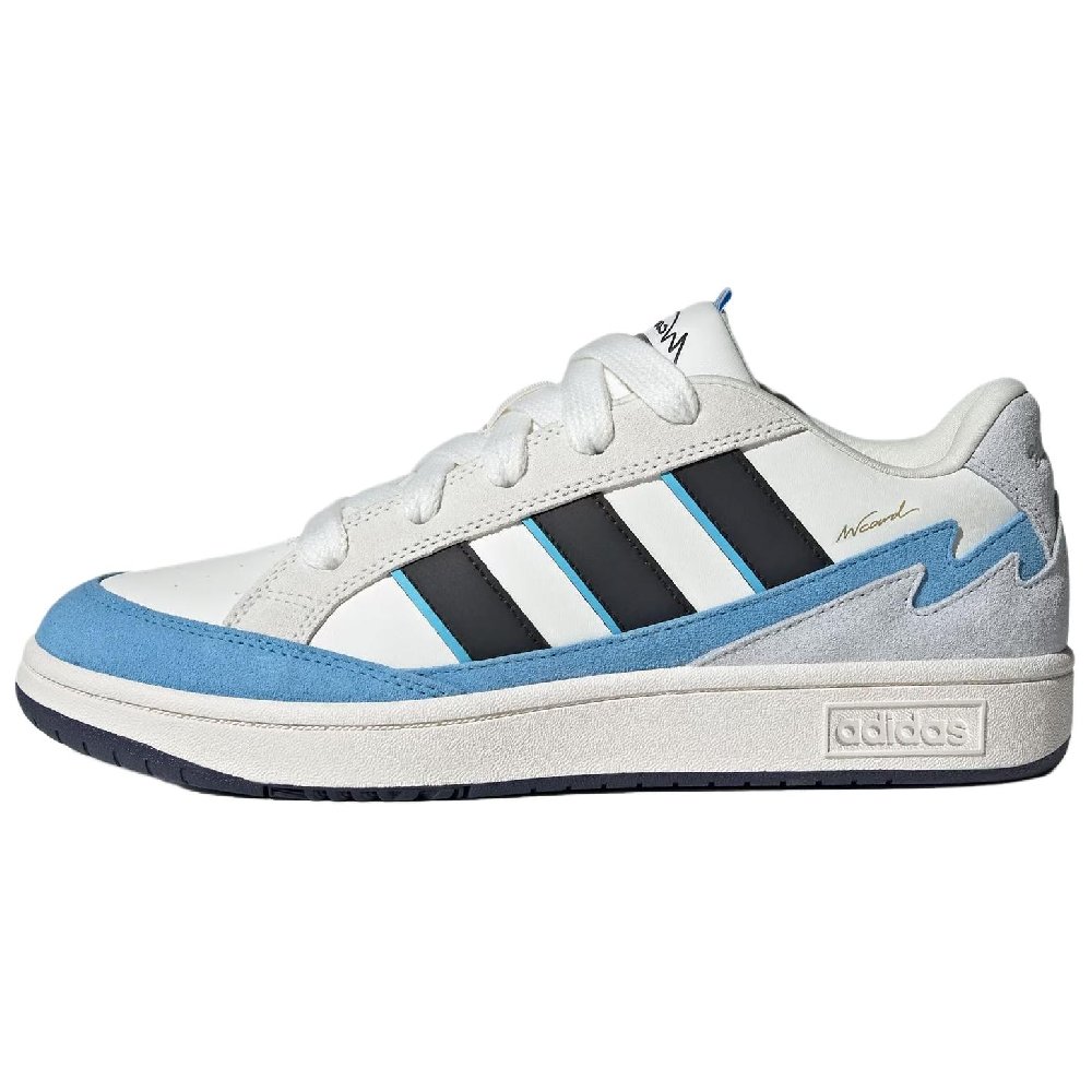 Adidas WCARD ADV Abrasion Resistant Low Top Skateboard Shoes Unisex White Blue