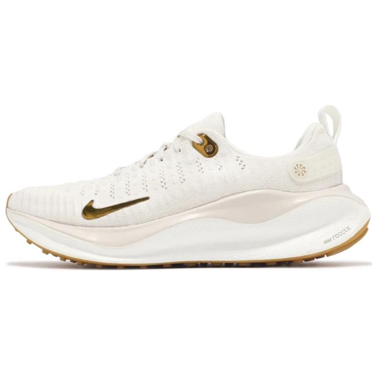Nike ReactX Infinity Run 4 White Gum Metallic Gold Women's
