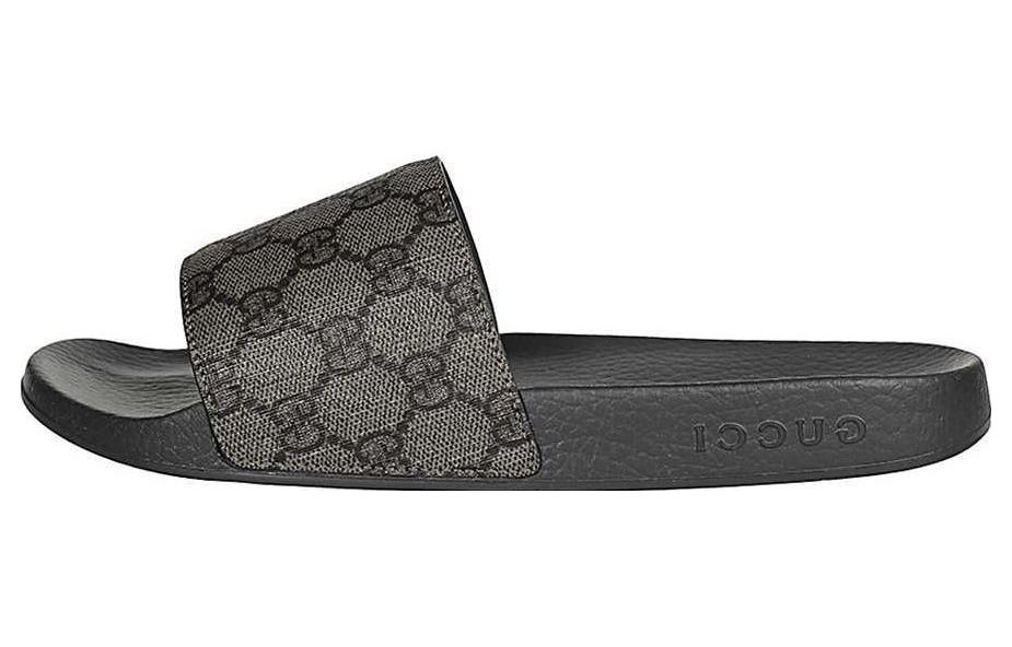 GUCCI Slide Grey Sandals Monogram