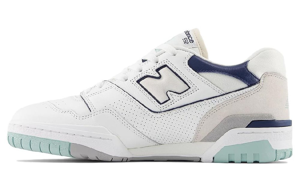 New Balance 550 White Winter Fog Navy