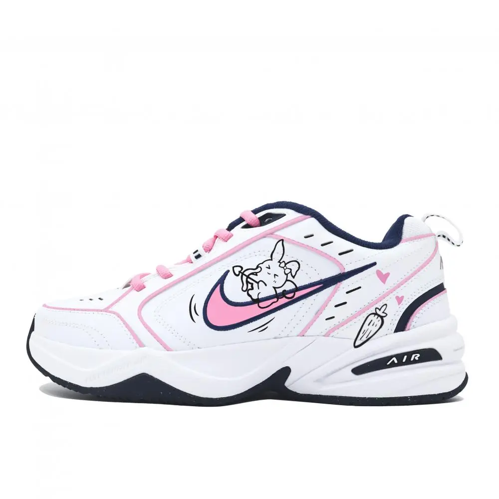 Nike Air Monarch 4 Cupid Rabbit Anti Slip Wear Resistant Low Top Chunky Sneakers Unisex Pink