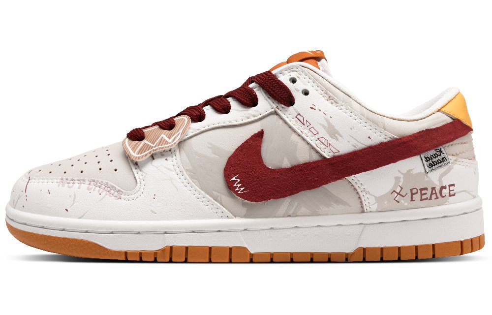 Nike Dunk Slip-Resistant Cushioning Abrasion-Resistant Low-Top Skateboard Shoes Unisex White