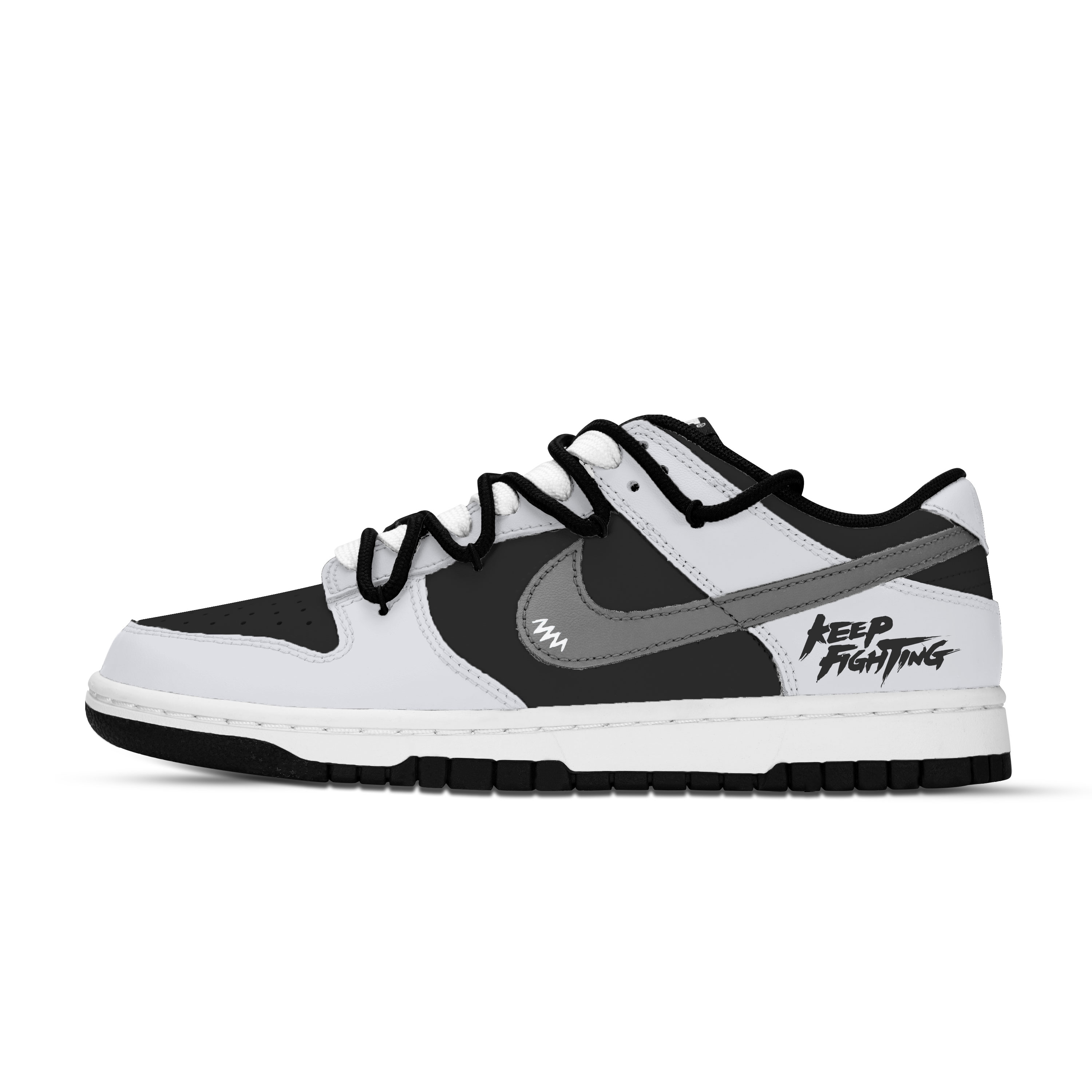 Nike Dunk Courage Without Boundaries Abrasion Resistant Low top Skateboard Shoes Unisex Black Gray