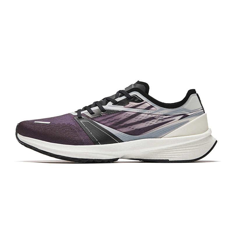 Anta Wind Cushioned Slip-Resistant Low-Top Running Shoes Men's Black White