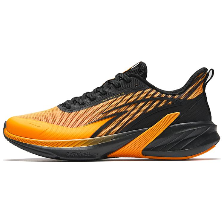 Anta A-Shock Cushioning Wear-Resistant Low-Top Casual Running Shoes Men's Orange Black