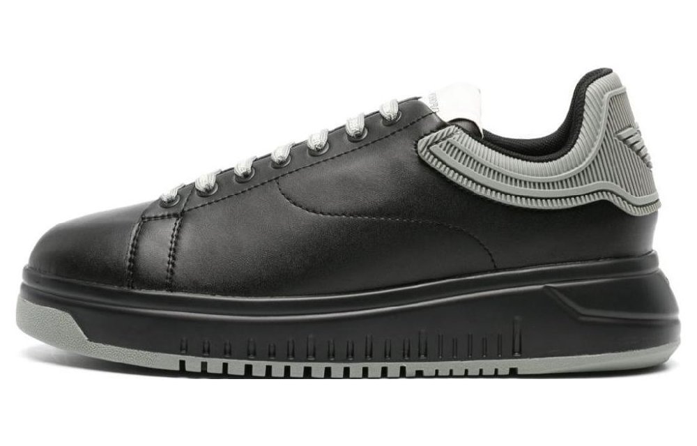 EMPORIO ARMANI Skateboard Shoes Men Low-Top Black