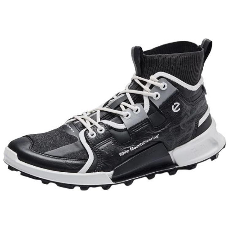 White Mountaineering x Ecco Slip Resistant Cushioning Abrasion Resistant High Top Hiking Shoes Men's Black