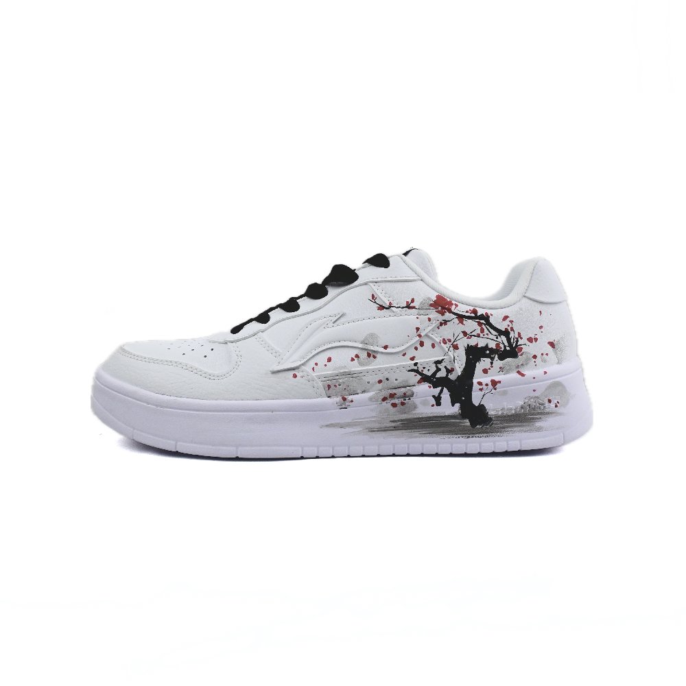 LINING Pontoon Boats Skateboard Shoes Men Low-Top Black Red