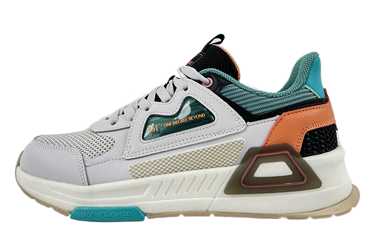 361° QU!KFOAM Low-Top Sports Casual Shoes Men's Gray Cyan