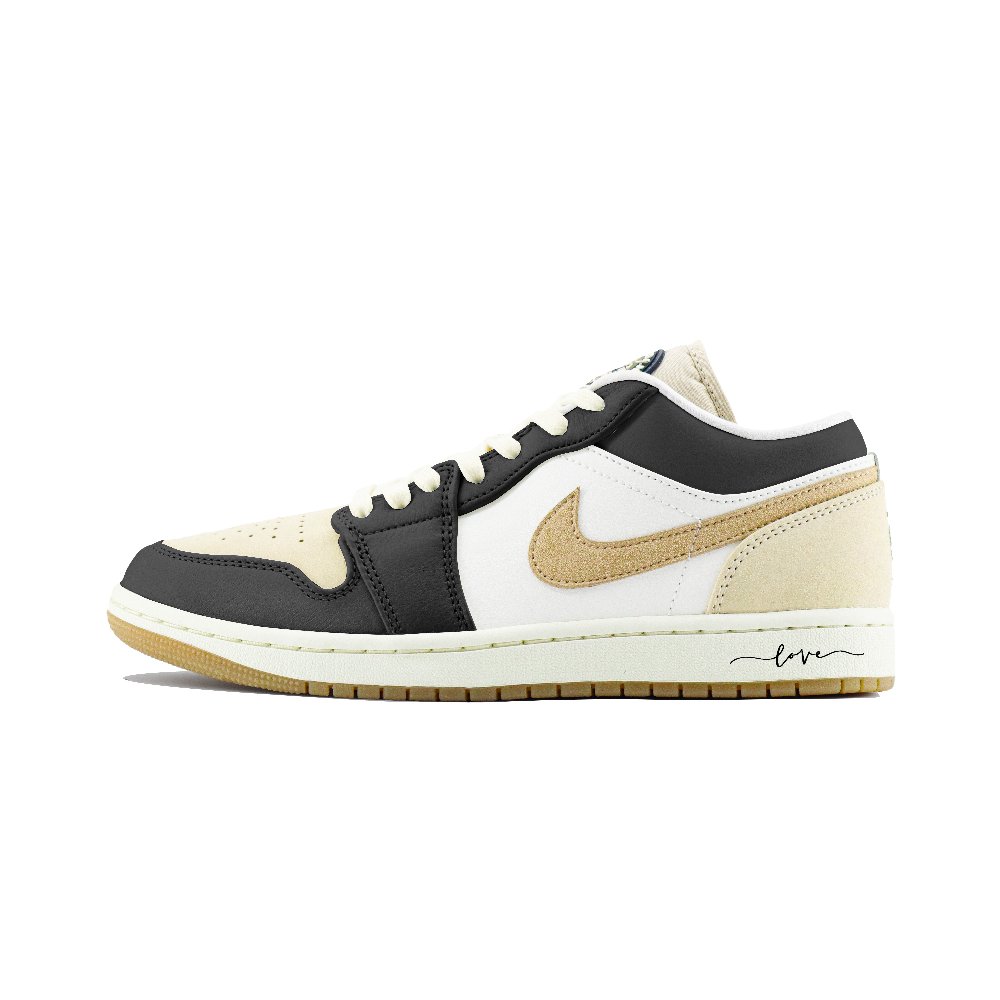 Jordan Air Jordan 1 Low Dongdan Abrasion Resistant Low Top Vintage Basketball Shoes Men's White Brown