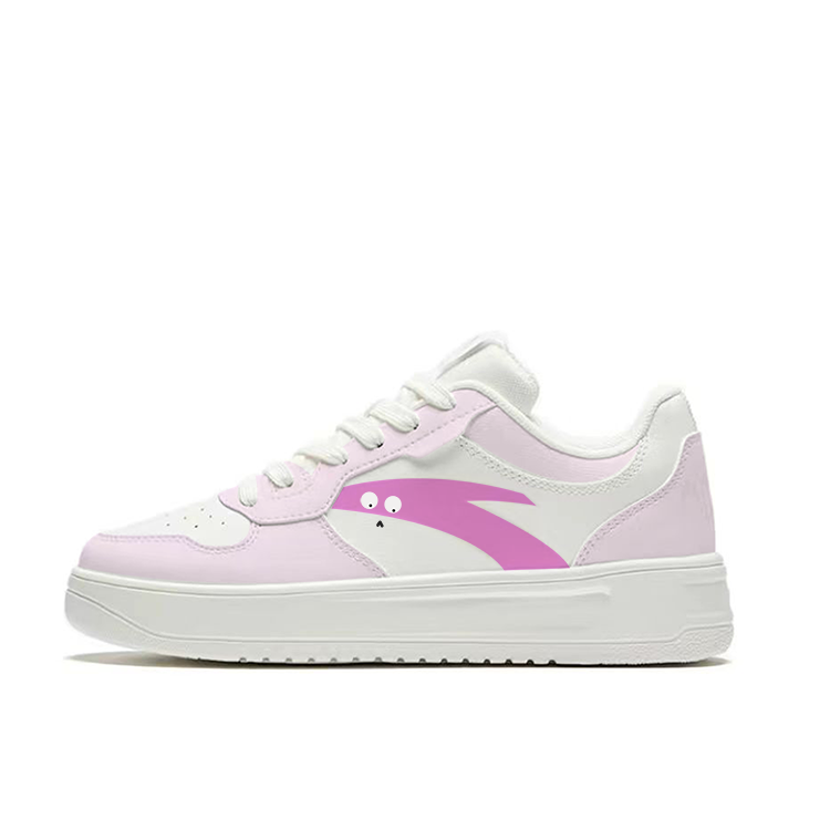 Anta Life Collection Anti-Slip Wear-Resistant Low-Top Skateboard Shoes Men's White Pink Purple