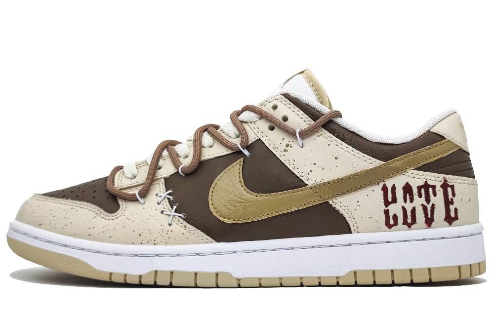 Nike Dunk Anti-Slip Wear-Resistant Low-Top Skateboard Shoes Men's Khaki Brown
