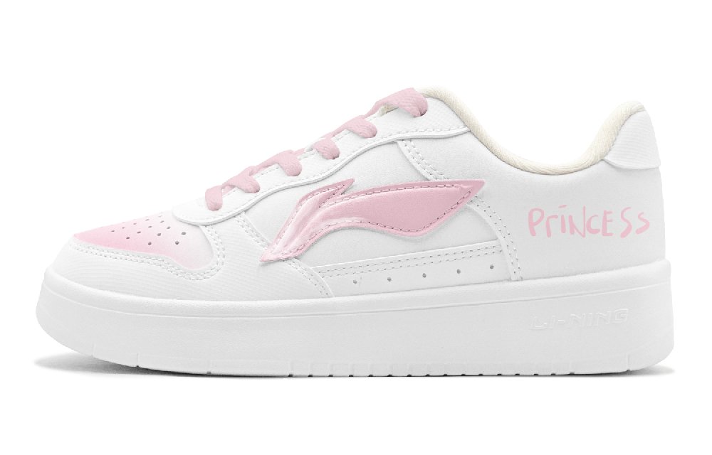 LiNing Pontoon Boats Abrasion Resistant Slip Resistant Low Top Skateboard Shoes Women's Pink