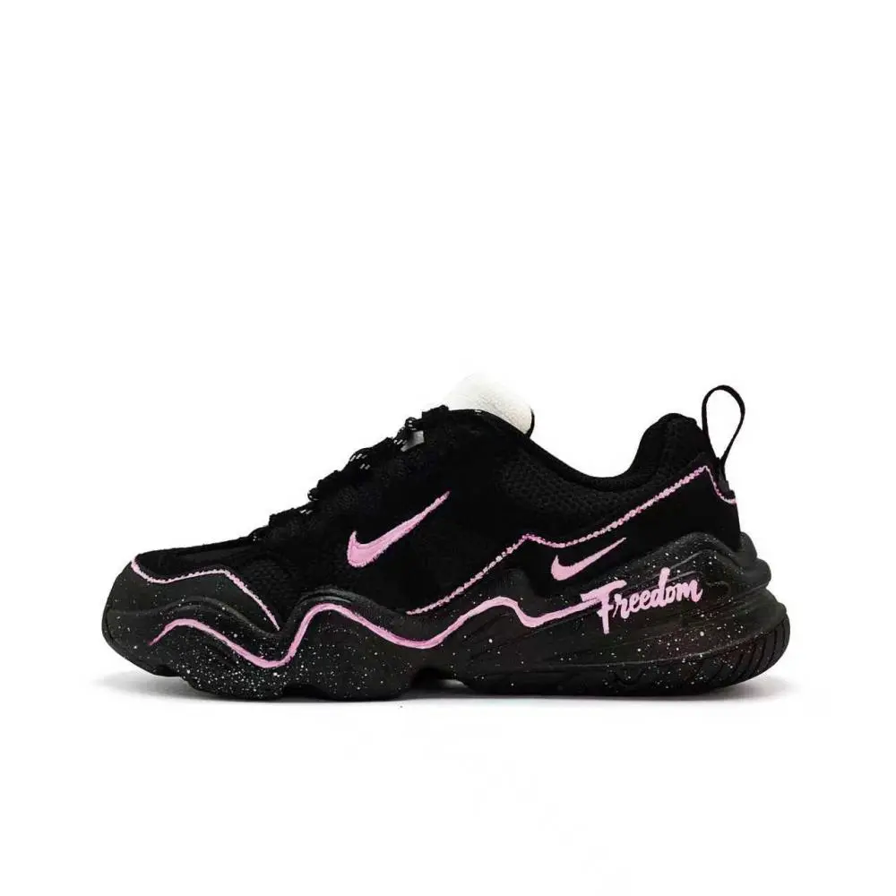 Nike Tech Hera Free Pink Tide Cushioning, Wear Resistant Low top Casual Shoes Unisex Black