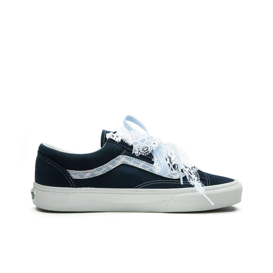 Vans Style 36 Abrasion Resistant Low top Skateboard Shoes Unisex Blue White купить в интернет-магазине Yoocart с быстрой доставкой по России.