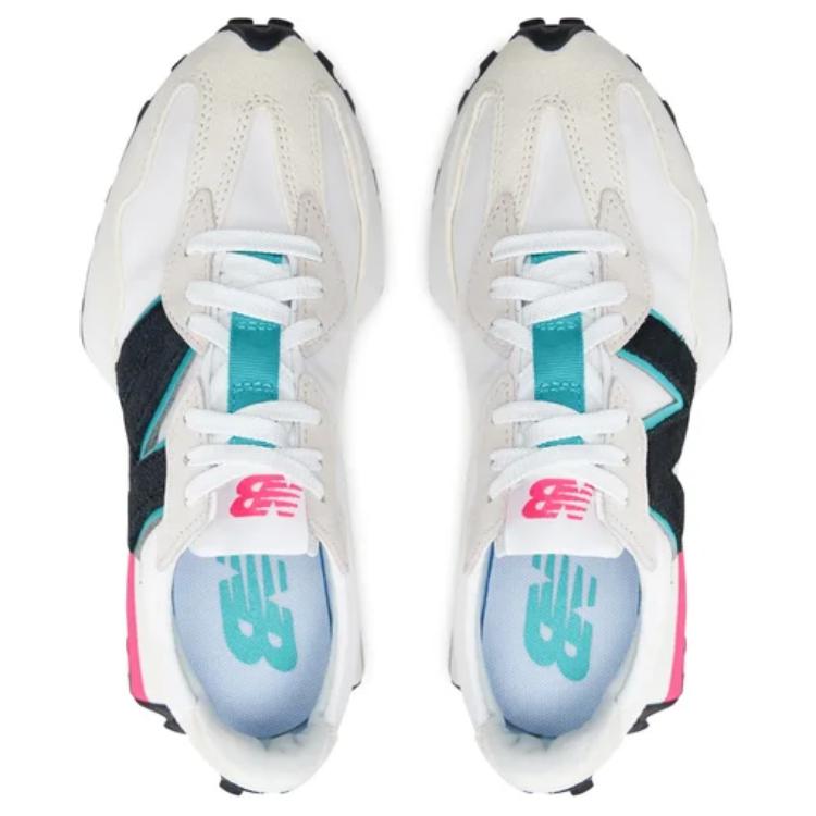 New Balance 327 White Grey Black Light Pink Women's