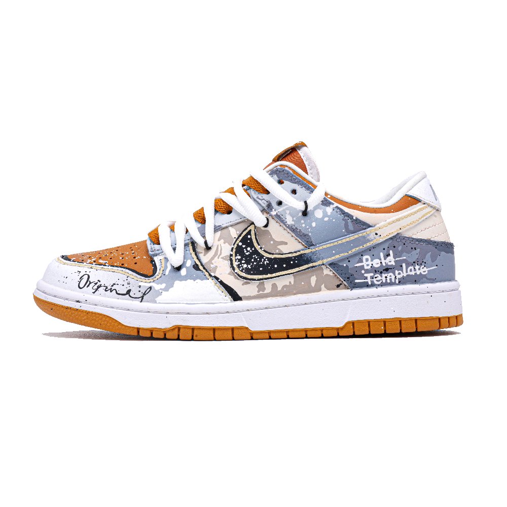 Nike Dunk Eye Catching Time Slip Resistant Shock Absorbers Low Top Skateboard Shoes Men's Light Gray