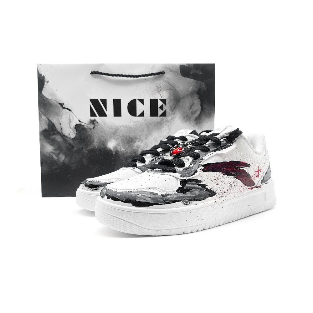 Anta Relaxed Abrasion Resistant Shock Absorbers Low Top Skateboard Shoes Unisex White