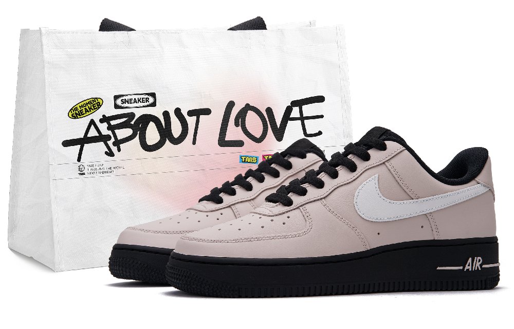 Nike Air Force 1 Abrasion Resistant Low Top Skateboard Shoes Unisex Black Pink